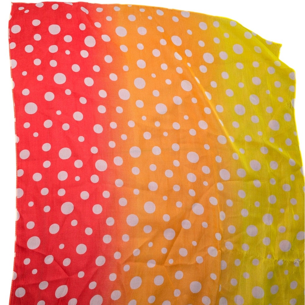 Scarf Belt Sash Runner Bandana Cover Up Ombre Red Orange Yellow 72"x20" VTG